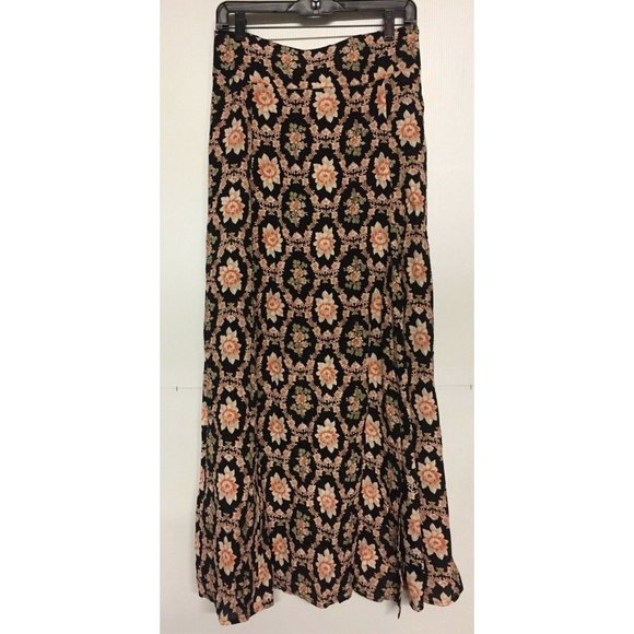 Flynn Skye Black Floral Rara Maxi Skirt M NWOT - Picture 2 of 14